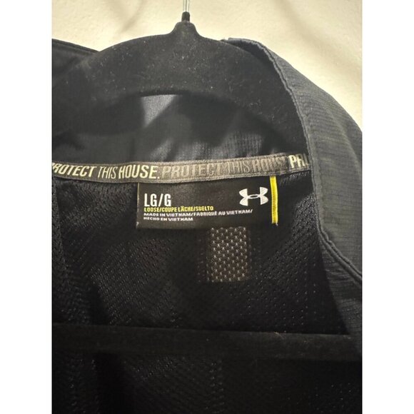 Under Armour Windbreaker Men's Size Large Black Full Zip Long Sleeve Outdoor - Picture 3 of 5